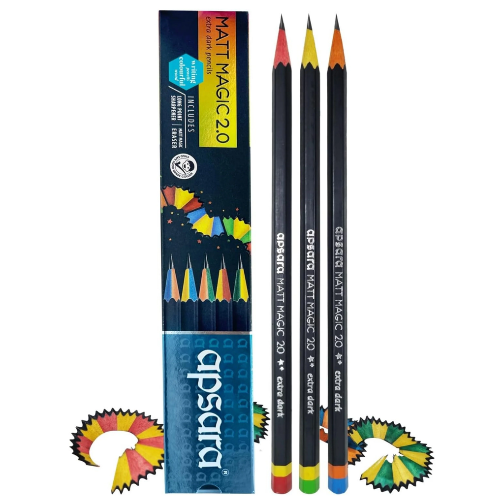 Apsara Matt Magic 2.0 Extra Dark Pencils Pack of 10