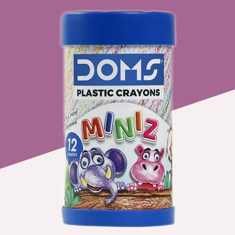 Doms Miniz Plastic Crayons ( Pack Of 12 )
