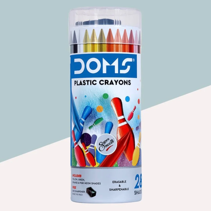 Doms Plastic Crayons ( Pack Of 28 )