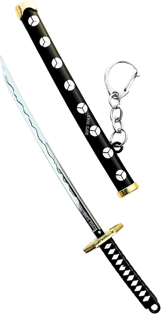 Katana Keychain Unsharpened Metal Katana Keyring with Sheath