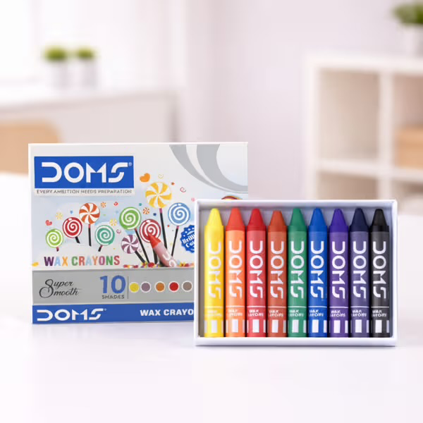 DOMS 10 shades wax crayons