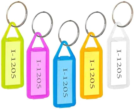 Multicolor Keyring & Keychain with Name Tag Labels