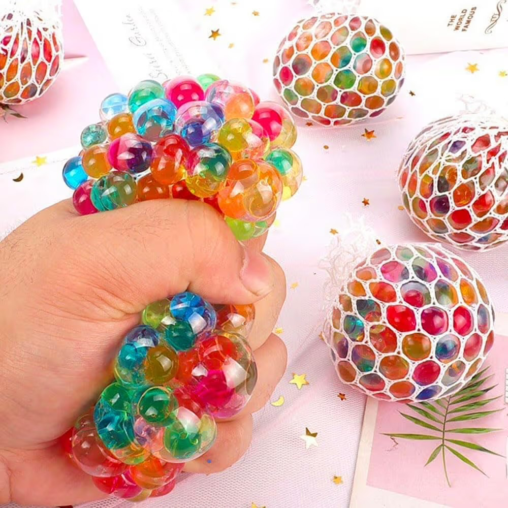 Squishy stress bubble ball